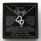 “To My Wife - A Journey of Love Message Card” Heart-to-heart Pendant Necklace