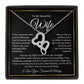 “To My Wife - A Journey of Love Message Card” Heart-to-heart Pendant Necklace