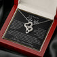 “To My Wife - A Journey of Love Message Card” Heart-to-heart Pendant Necklace