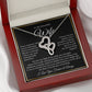 “To My Wife - A Journey of Love Message Card” Heart-to-heart Pendant Necklace
