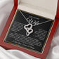“To My Wife - A Journey of Love Message Card” Heart-to-heart Pendant Necklace