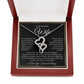“To My Wife - A Journey of Love Message Card” Heart-to-heart Pendant Necklace