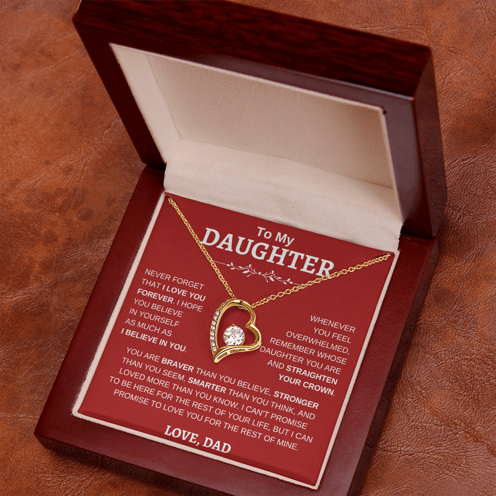 To My Daughter , Love Dad RW : Forever Love Necklace