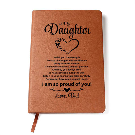 To My Daughter | From Dad | Leather Journal