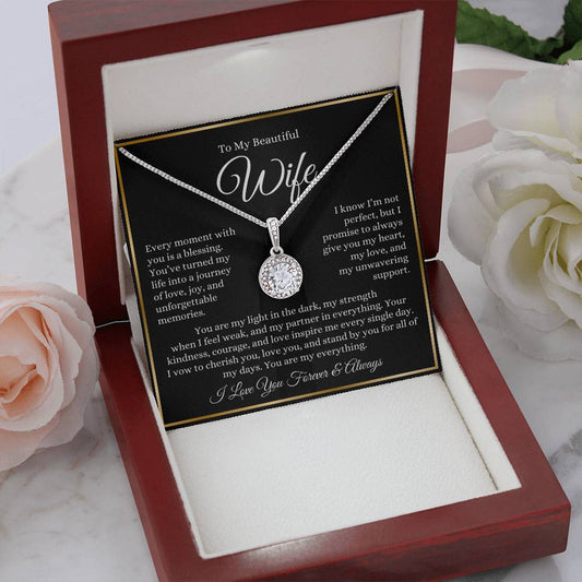 “To My Wife - A Journey of Love Message Card” Eternal Hope Necklace