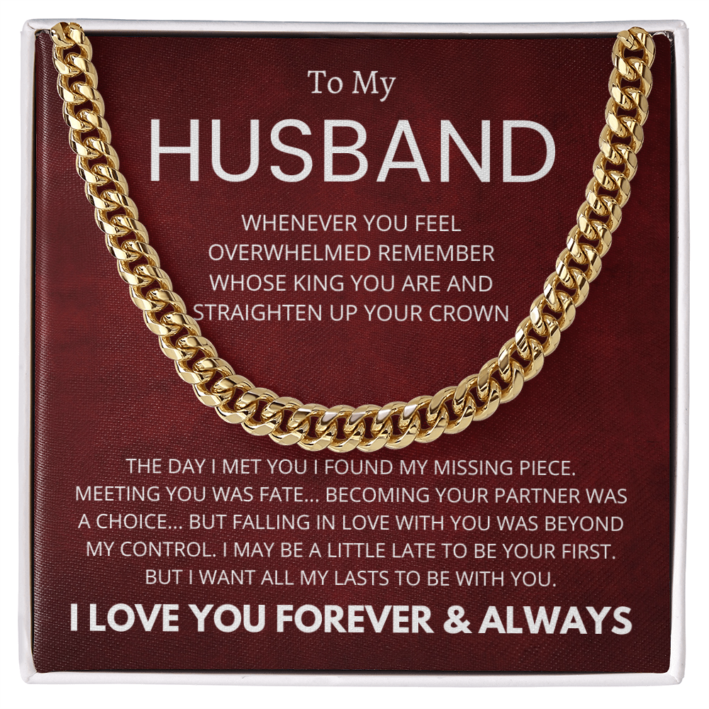 To My Husband : Fate : Cuban Link Chain