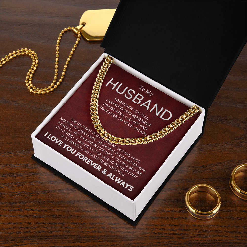 To My Husband : Fate : Cuban Link Chain