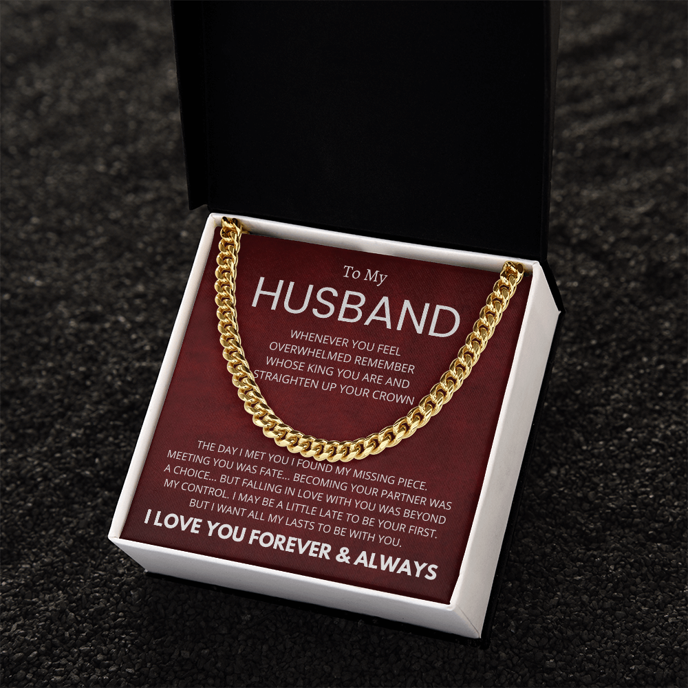 To My Husband : Fate : Cuban Link Chain