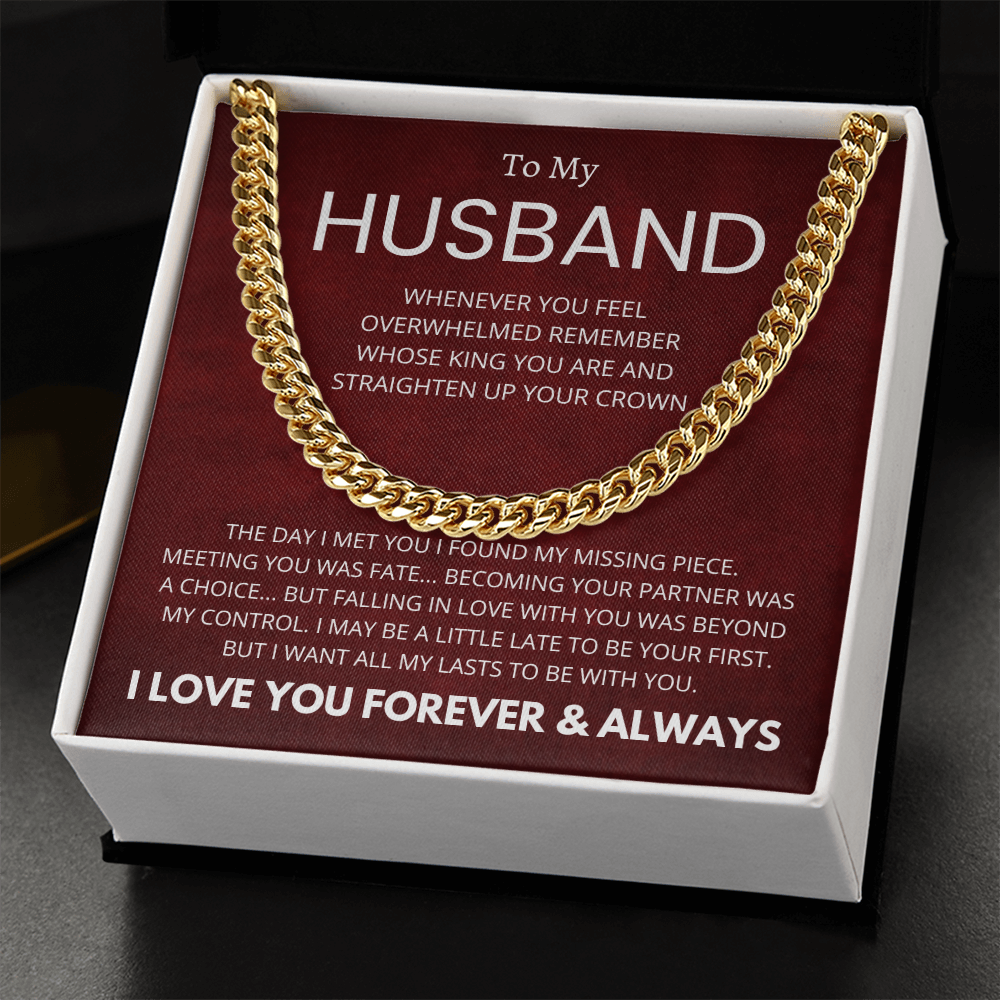 To My Husband : Fate : Cuban Link Chain