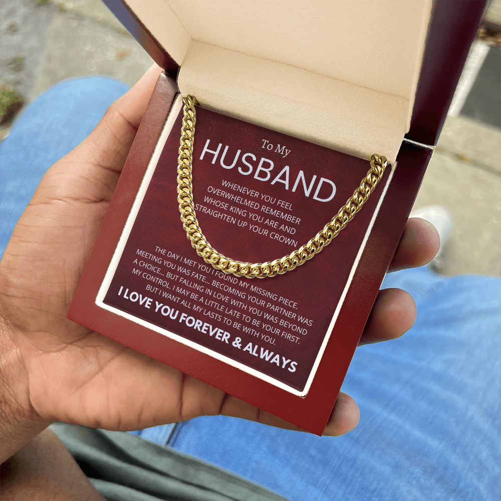 To My Husband : Fate : Cuban Link Chain