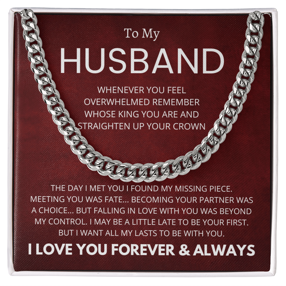To My Husband : Fate : Cuban Link Chain