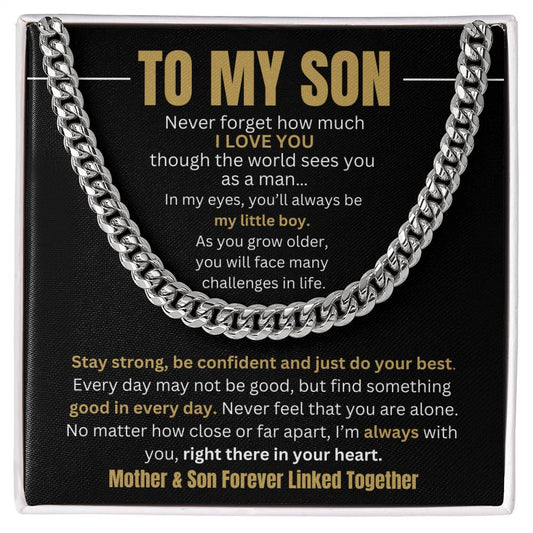 To My Son | I Love You | Cuban Link Chain
