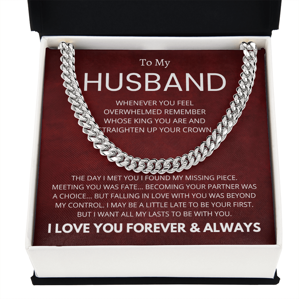 To My Husband : Fate : Cuban Link Chain