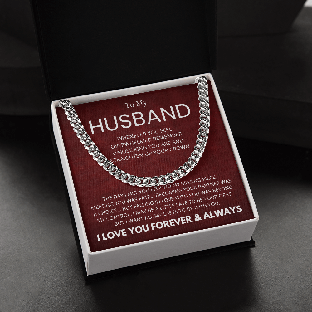 To My Husband : Fate : Cuban Link Chain