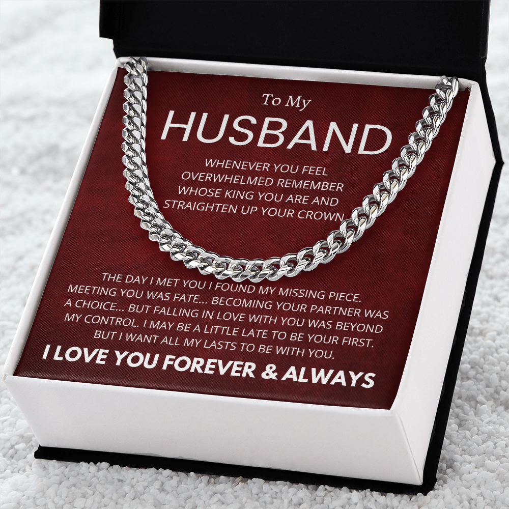 To My Husband : Fate : Cuban Link Chain
