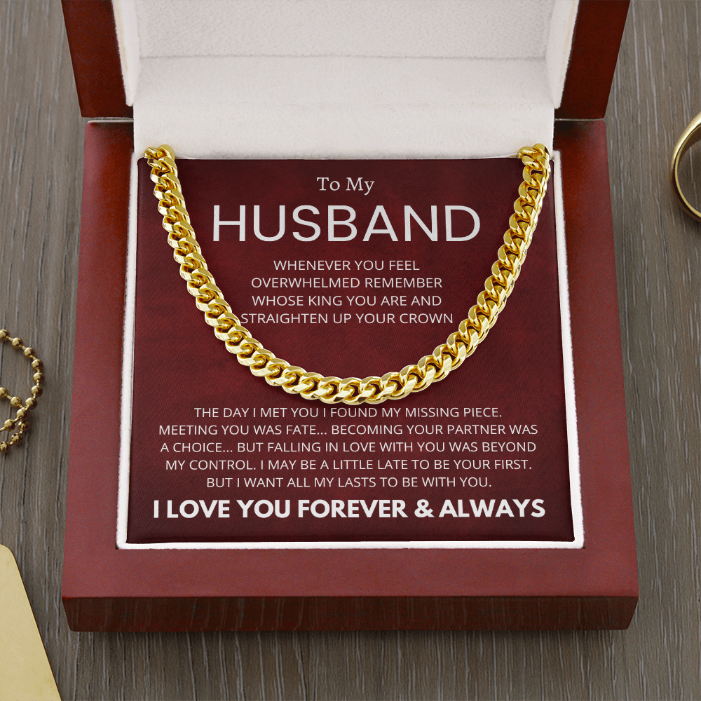 To My Husband : Fate : Cuban Link Chain