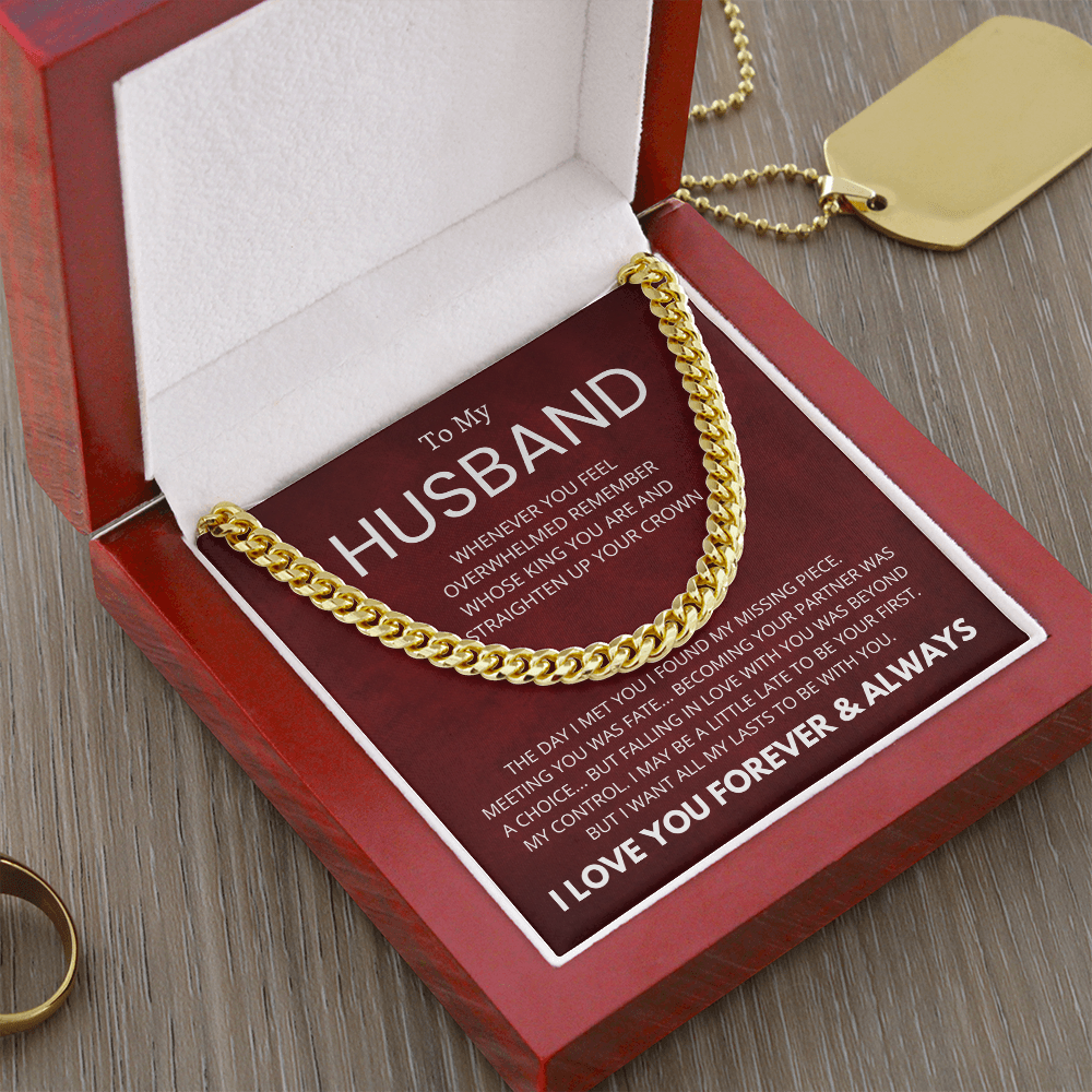 To My Husband : Fate : Cuban Link Chain
