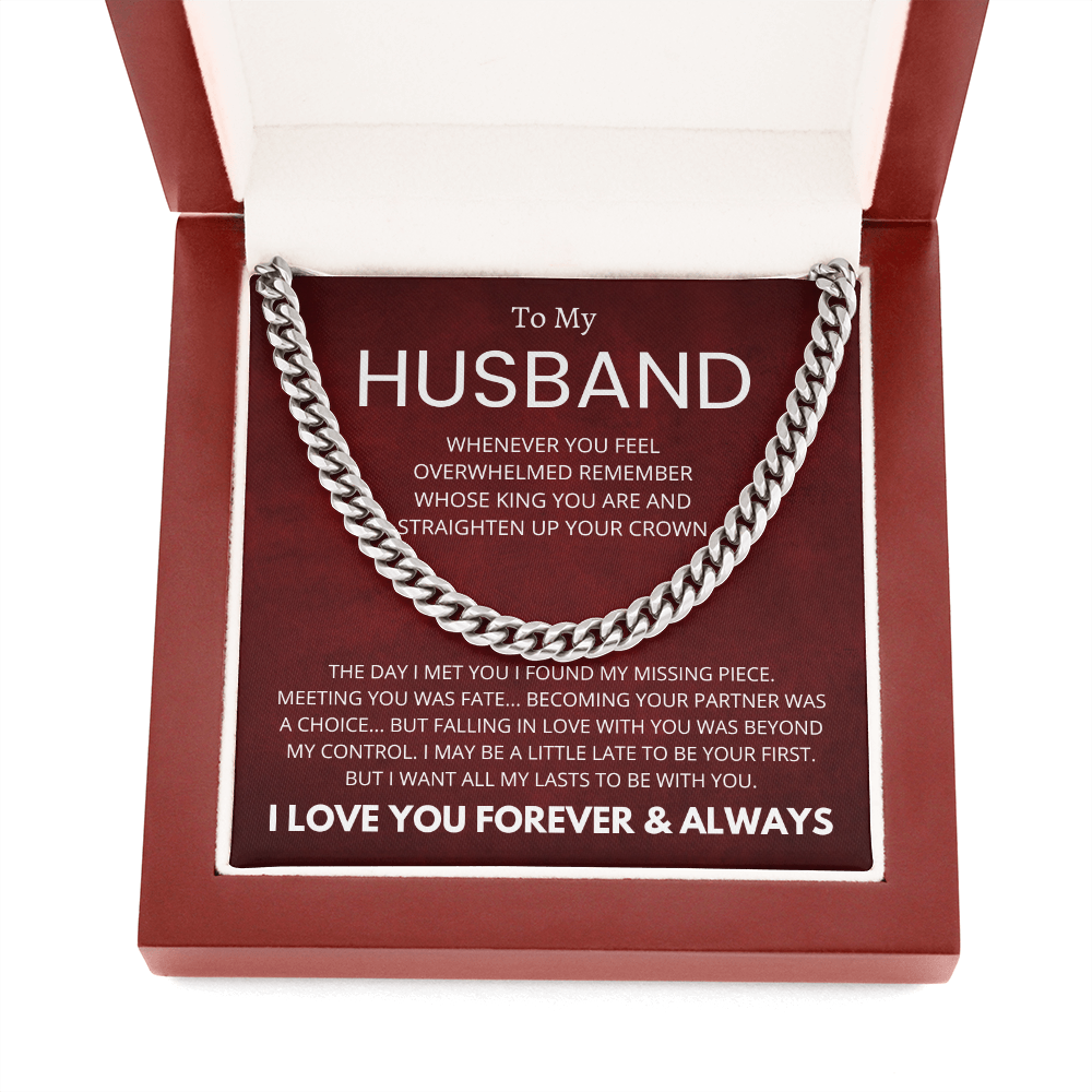 To My Husband : Fate : Cuban Link Chain