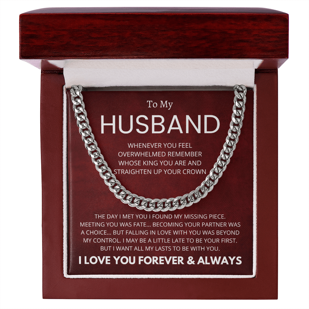 To My Husband : Fate : Cuban Link Chain