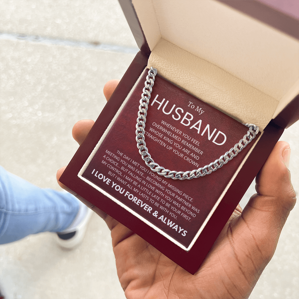 To My Husband : Fate : Cuban Link Chain