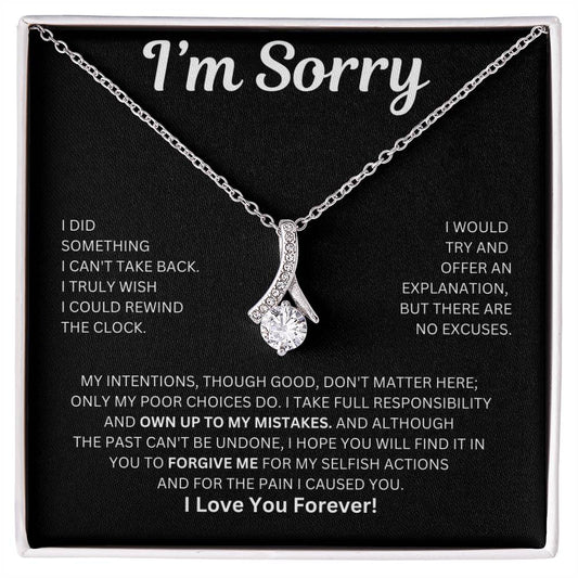 I'm Sorry Forgive Me | Black | Alluring Beauty Necklace