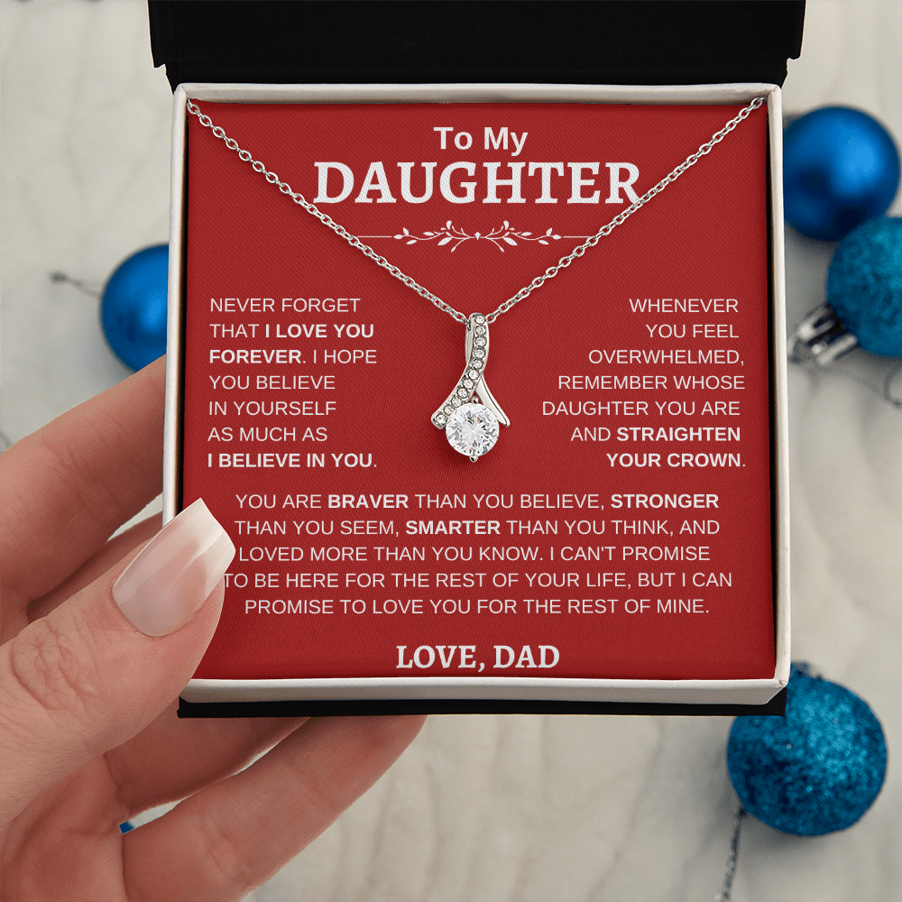 To My Daughter , Love Dad RW : Alluring Beauty Necklace