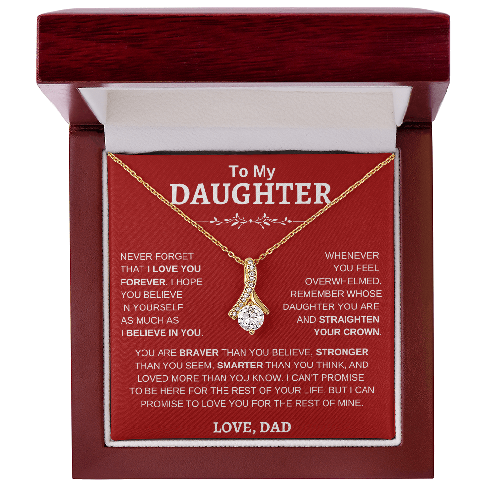 To My Daughter , Love Dad RW : Alluring Beauty Necklace