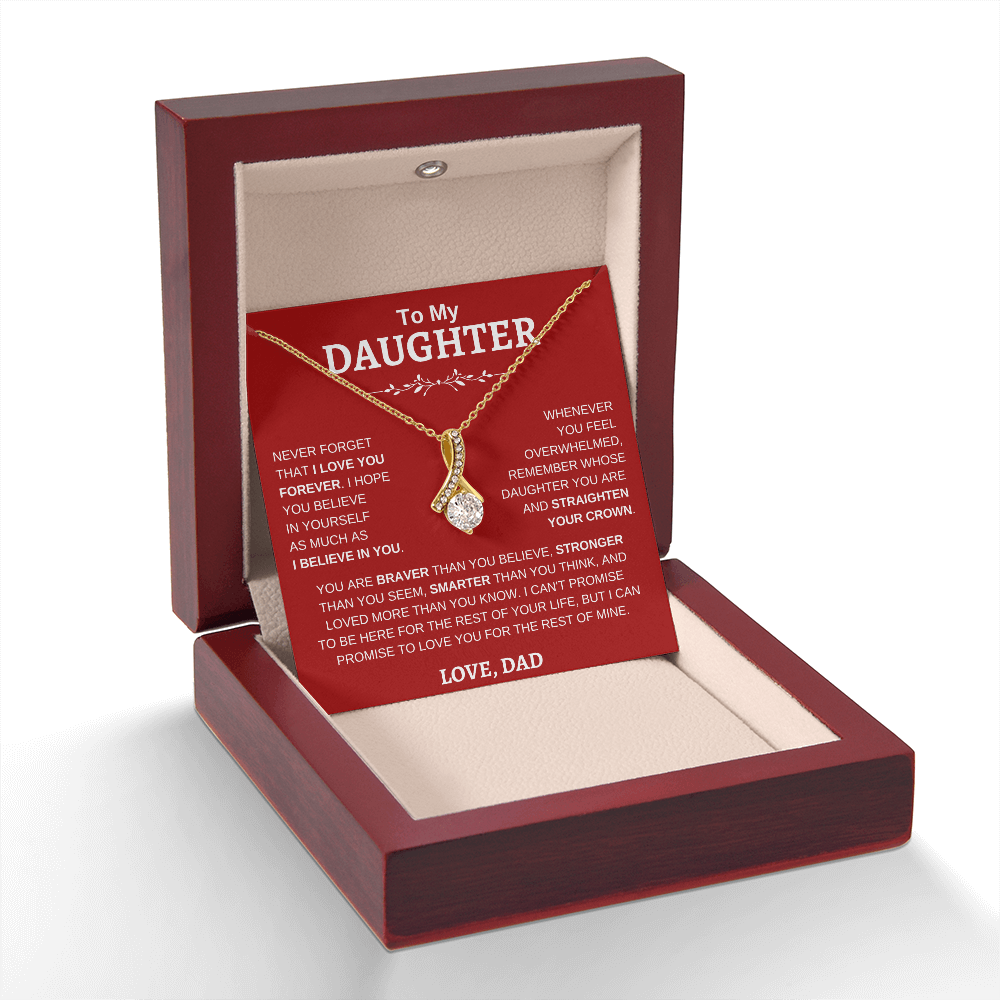 To My Daughter , Love Dad RW : Alluring Beauty Necklace