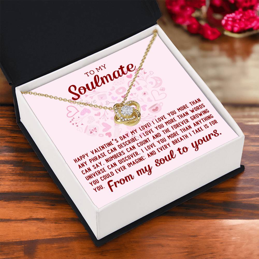 To My Soulmate | From My Soul To Yours | Love Knot Necklace