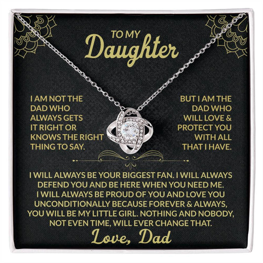 To My Daughter | Biggest Fan | Love Knot Necklace