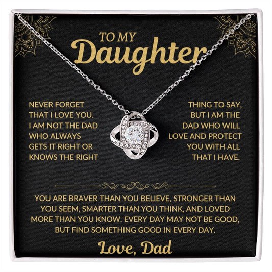 Daughter | Braver Than You | Love Knot Necklace
