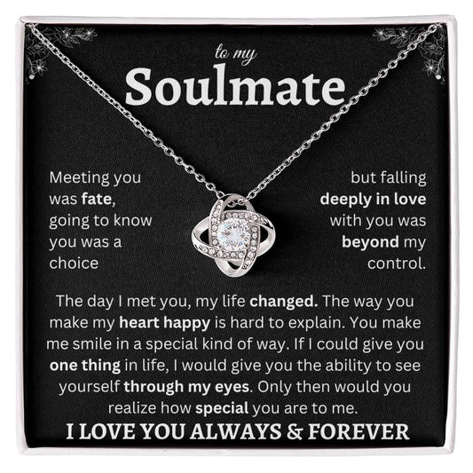 To My Soulmate | Deeply In Love | Love Knot Necklace