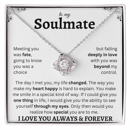 To My Soulmate | Fate | Love Knot Necklace