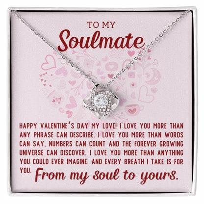 To My Soulmate | From My Soul To Yours | Love Knot Necklace