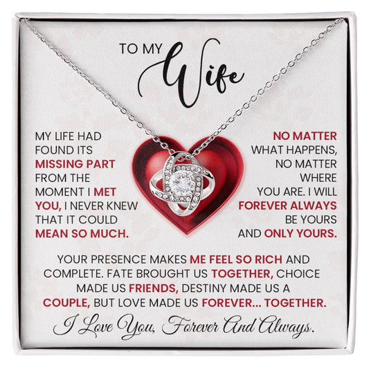 To My Wife ❤️- Love Knot Necklace