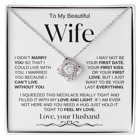 To My Beautiful Wife | Love Knot Necklace-WB1