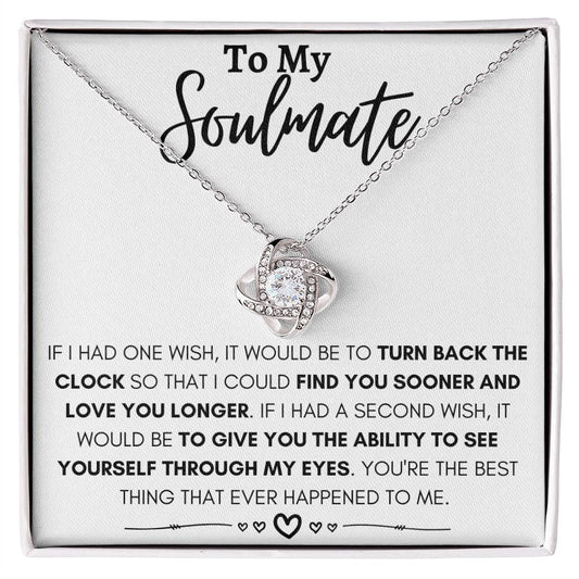 To My Soulmate | Back The Clock | Love Knot Necklace