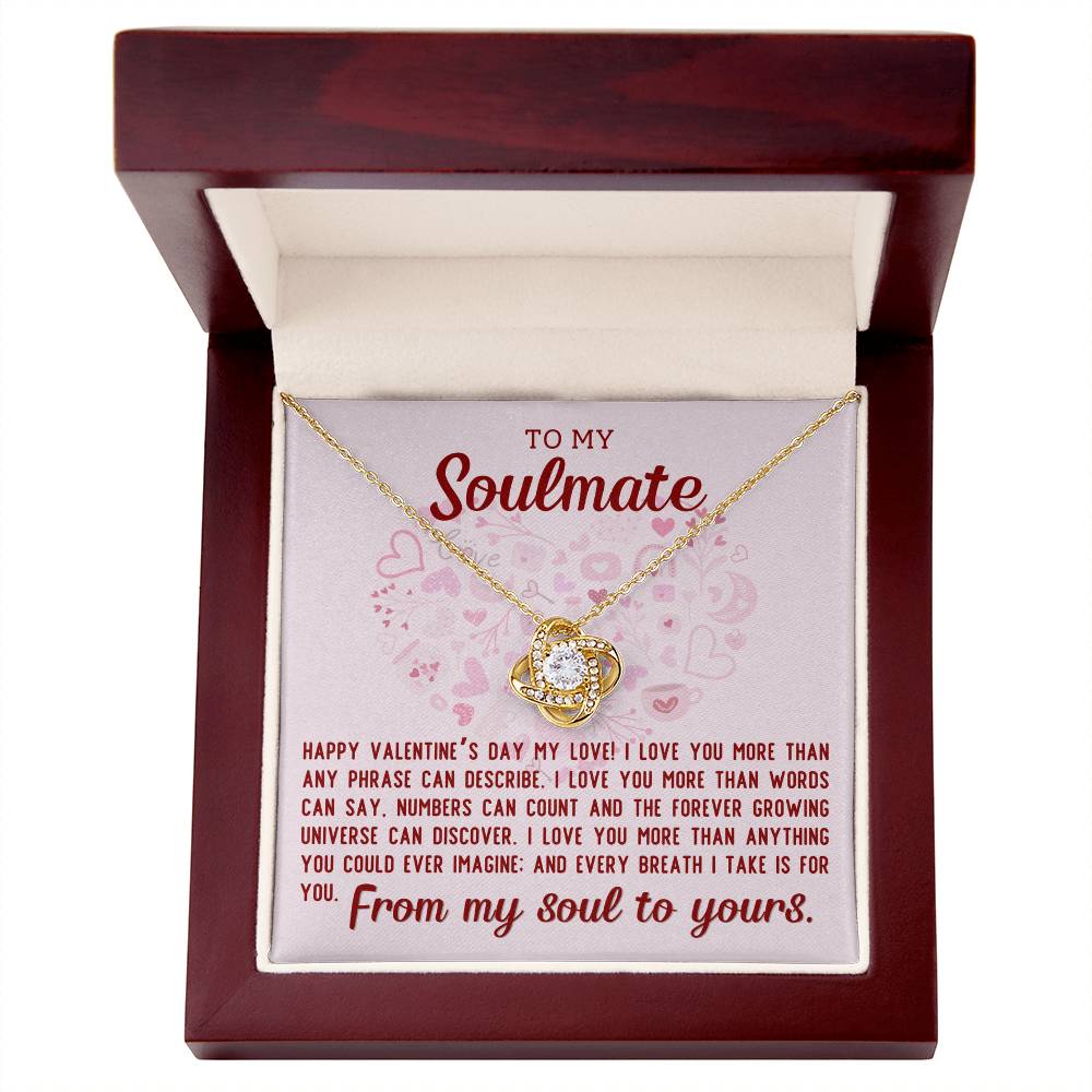 To My Soulmate | From My Soul To Yours | Love Knot Necklace