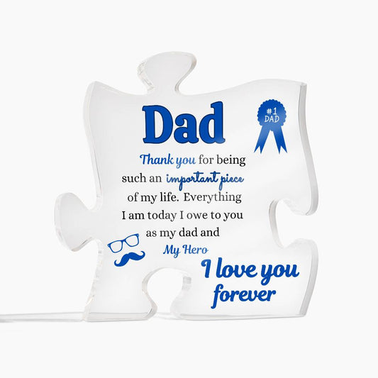 Dad | #1 Tag | Puzzle Acrylic