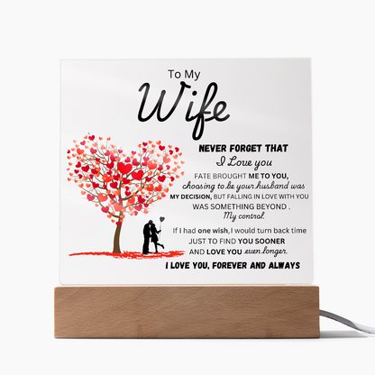 To My Wife - Finder You Sooner - Acrylic Plaque