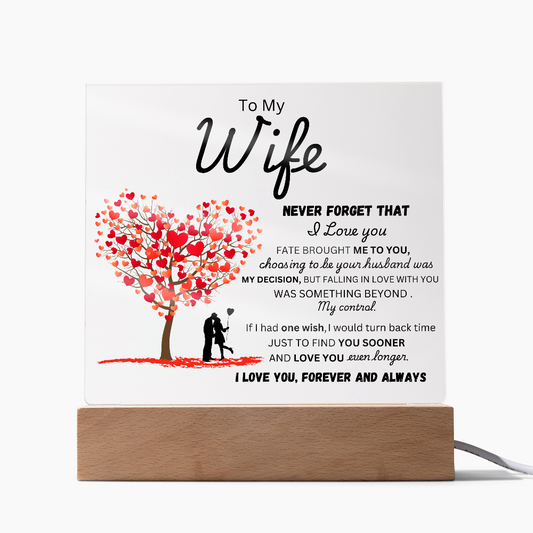 To My Wife - Finder You Sooner - Acrylic Plaque