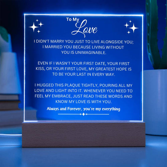 Eternal Love Multicolor LED Acrylic Plaque