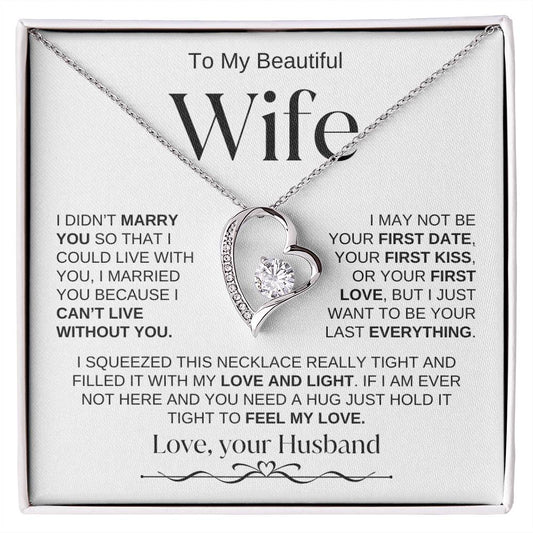 To My Beautiful Wife | Forever Love Necklace-WB1