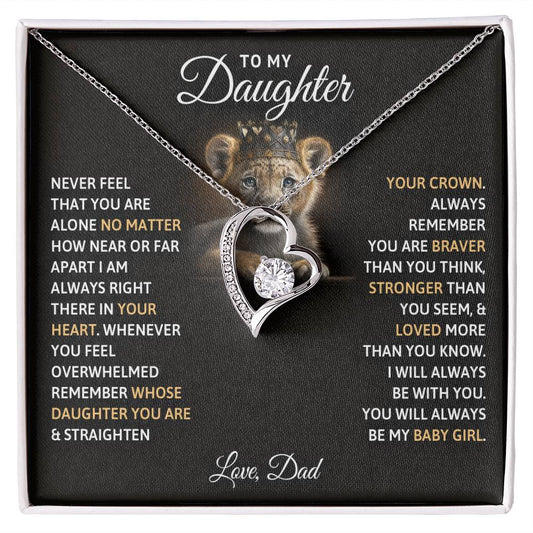 To My Daughter | Never Feel | Forever Love Necklace