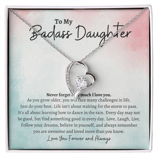 To My Badass Daughter | Best |  Forever Love Necklace - SP