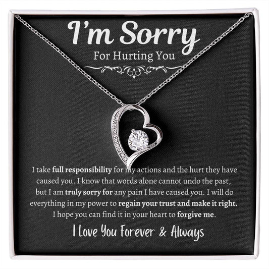 I'm Sorry For Hurting You | Black | Forever Love Necklace