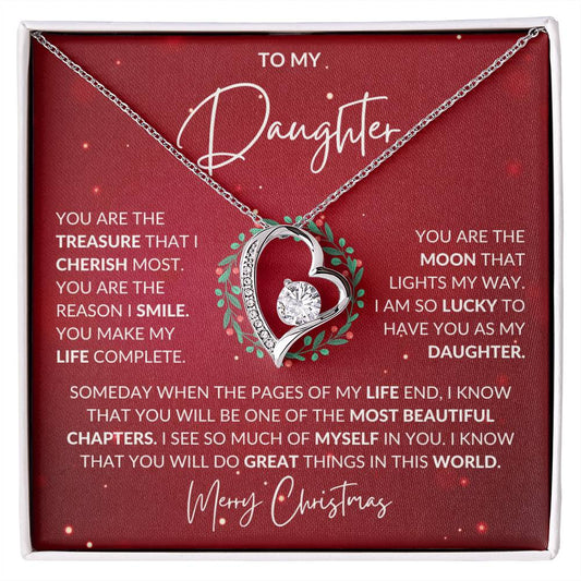 To My Daughter | Merry Christmas | Forever Love Necklace