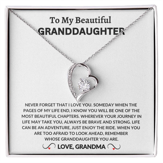 To My Beautiful Granddaughter | Forever Love Necklace