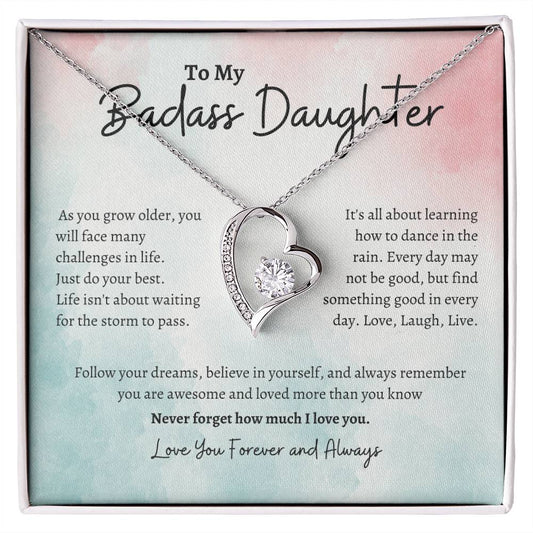 To My Badass Daughter | Best | Forever Love Necklace