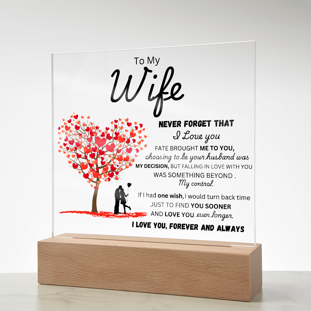 To My Wife - Finder You Sooner - Acrylic Plaque